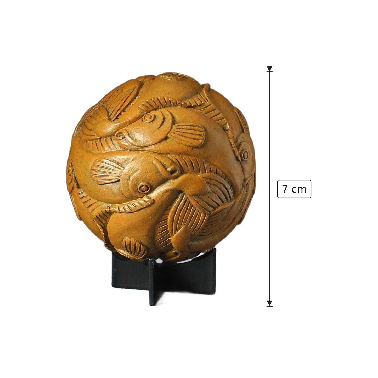 Maurits Cornelis Escher - Pesci - h 7 cm - Scultura 3D - Fatta e Dipinta a Mano