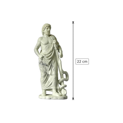 Ascelpio - h 22 cm - Scultura 3D - Fatta e Dipinta a Mano
