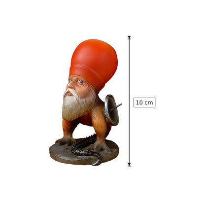 Hieronymus Bosch - Freak con la barba - h 10 cm - Scultura 3D - Fatta e Dipinta a Mano