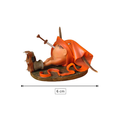 Hieronymus Bosch - Pancia grassa con pugnale - h 6 cm - Scultura 3D - Fatta e Dipinta a Mano