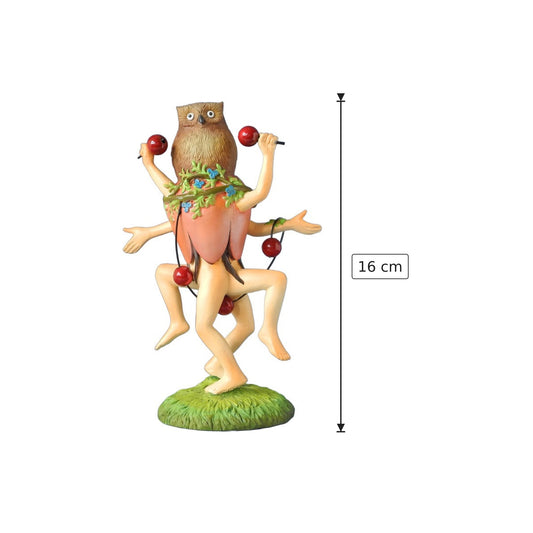 Hieronymus Bosch - Ballerini con gufo - h 16 cm - Scultura 3D - Fatta e Dipinta a Mano