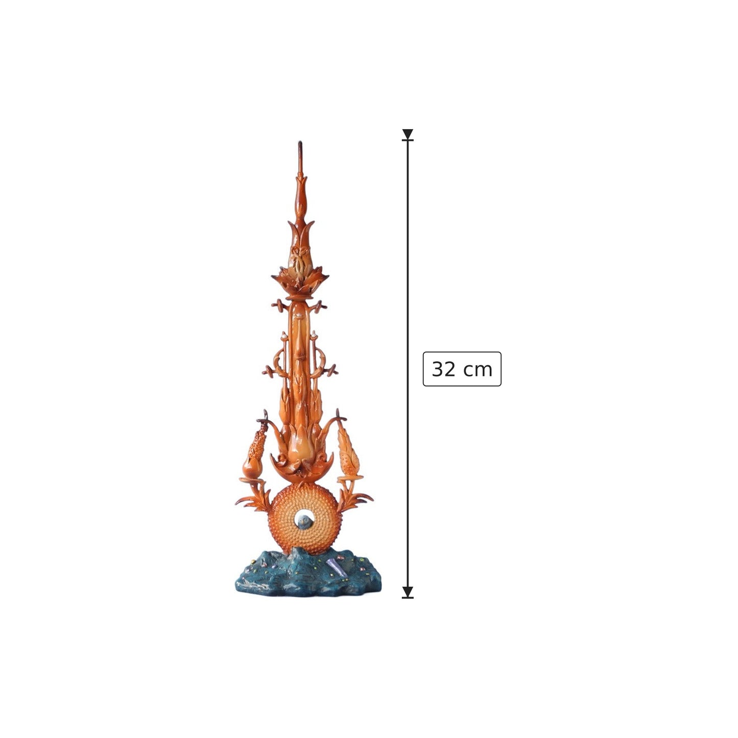 Hieronymus Bosch - Fontana - h 32 cm - Scultura 3D - Fatta e Dipinta a Mano