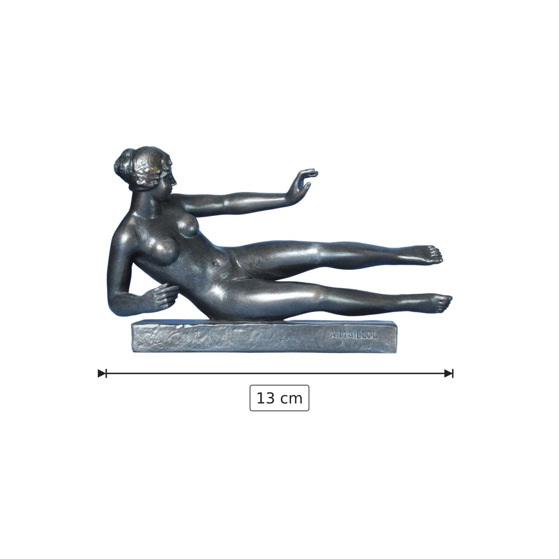 Aristide Mailloil - L'aria - h 13 cm - Scultura 3D - Fatta e Dipinta a Mano
