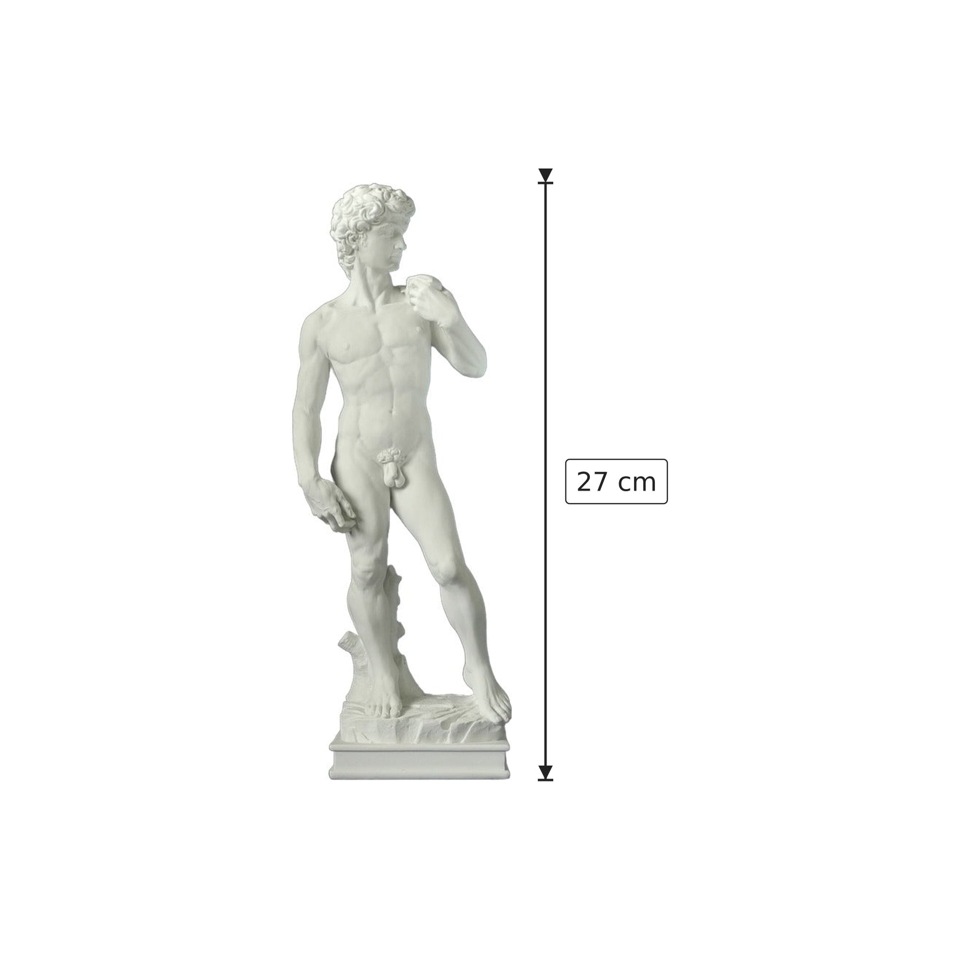 Buonarroti Michelangelo - Il David - h 27 cm - Scultura 3D - Fatta e Dipinta a Mano