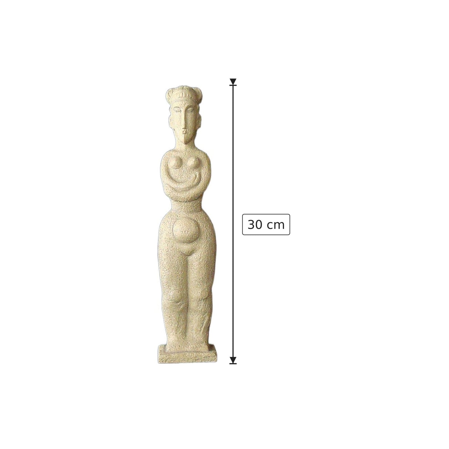 Amedeo Modigliani - Cariatide - h 30 cm - Scultura 3D - Fatta e Dipinta a Mano