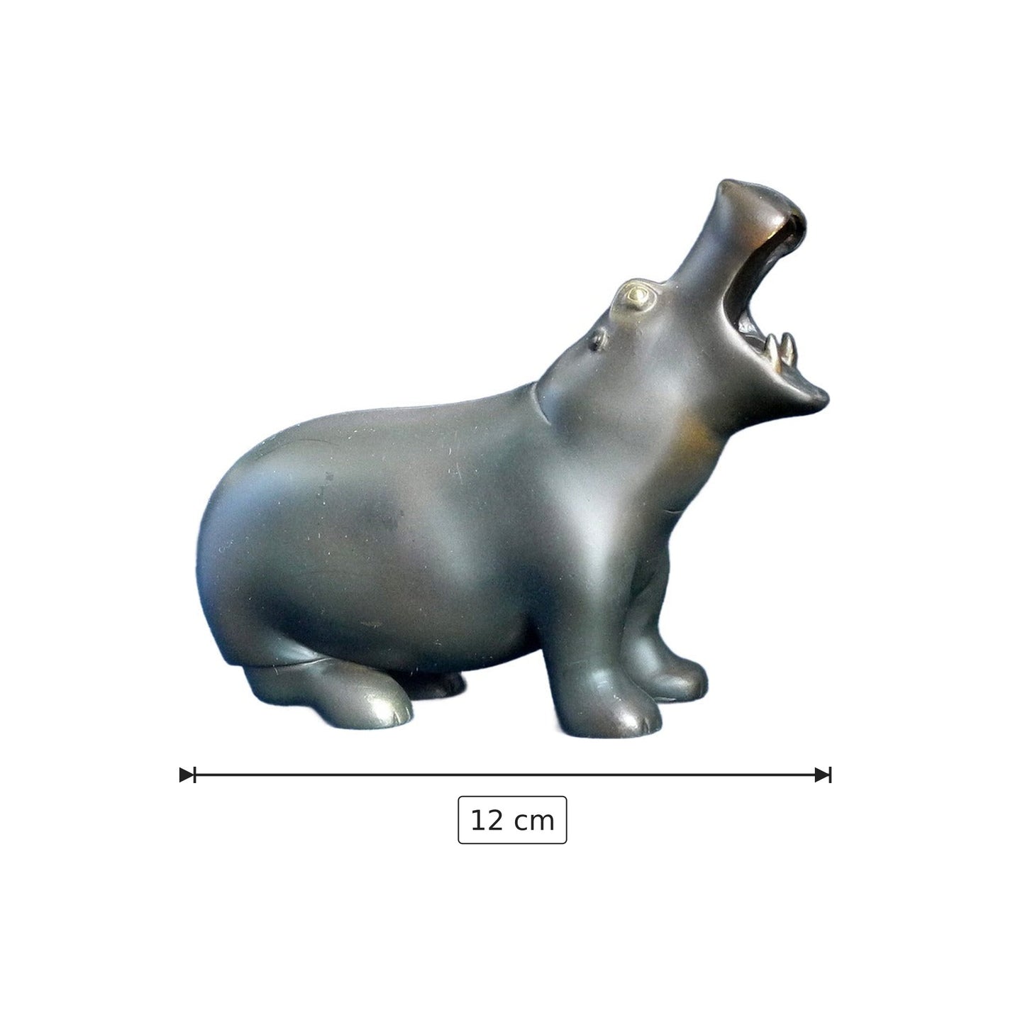 Francois Pompon - Ippopotamo - h 12 cm - Scultura 3D - Fatta e Dipinta a Mano
