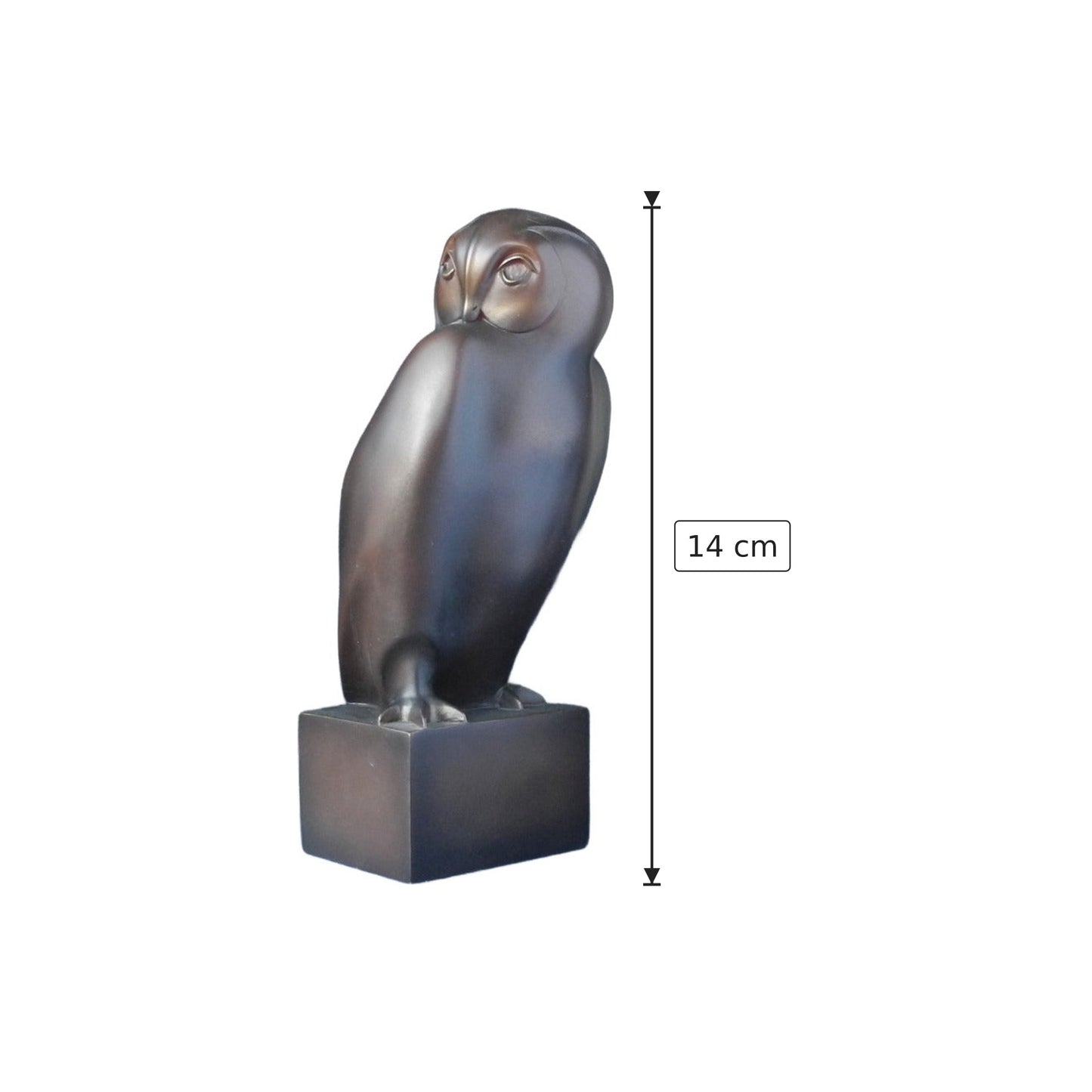 Francois Pompon - Gufo - h 14 cm - Scultura 3D - Fatta e Dipinta a Mano