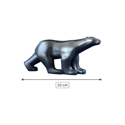 Francois Pompon - Orso polare nero - h 10 cm - Scultura 3D - Fatta e Dipinta a Mano