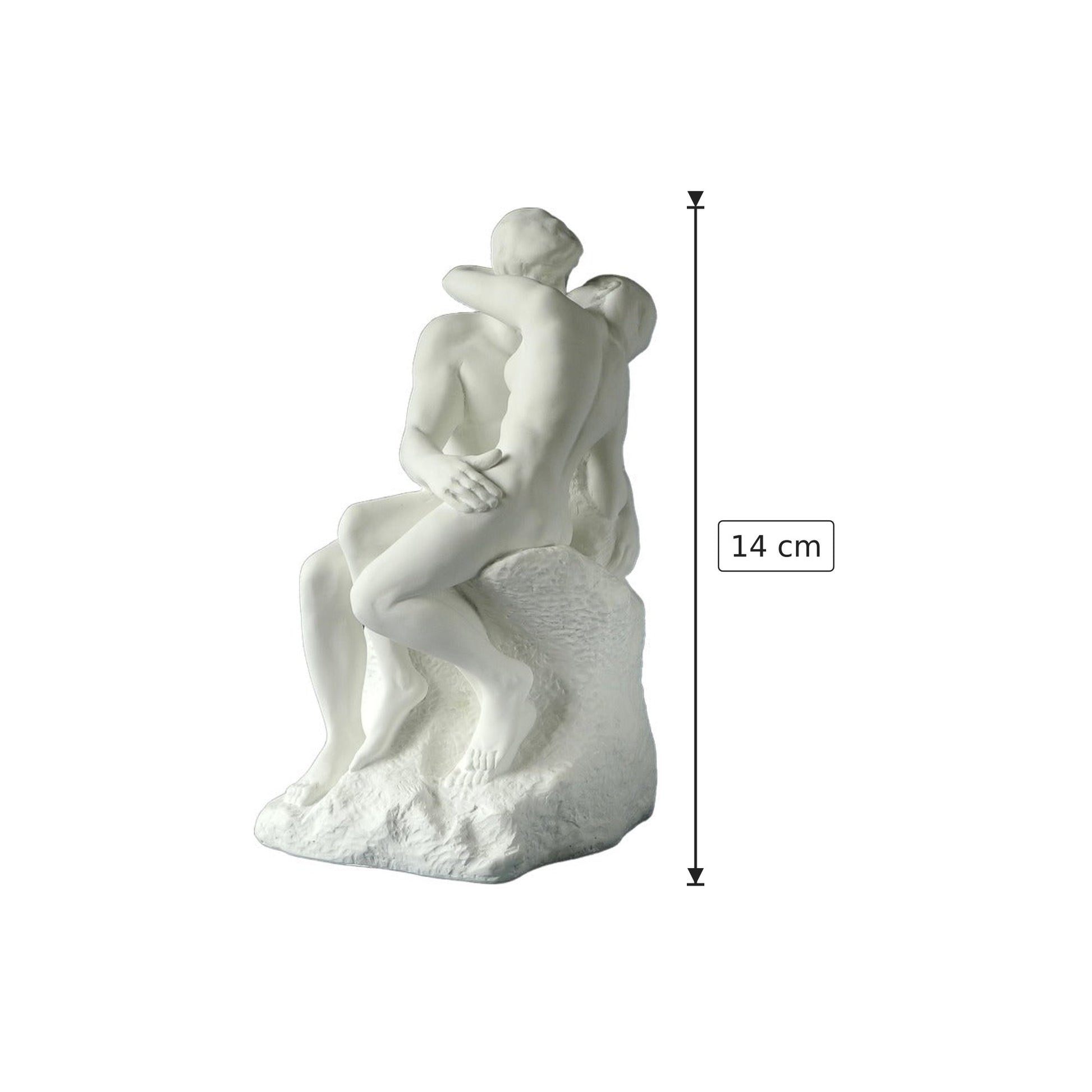 Auguste Rodin - Il bacio - h 14 cm - Scultura 3D - Fatta e Dipinta a Mano