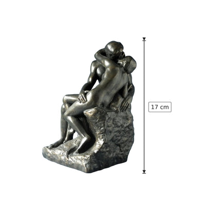 Auguste Rodin - Il bacio - h 17 cm - Scultura 3D - Fatta e Dipinta a Mano