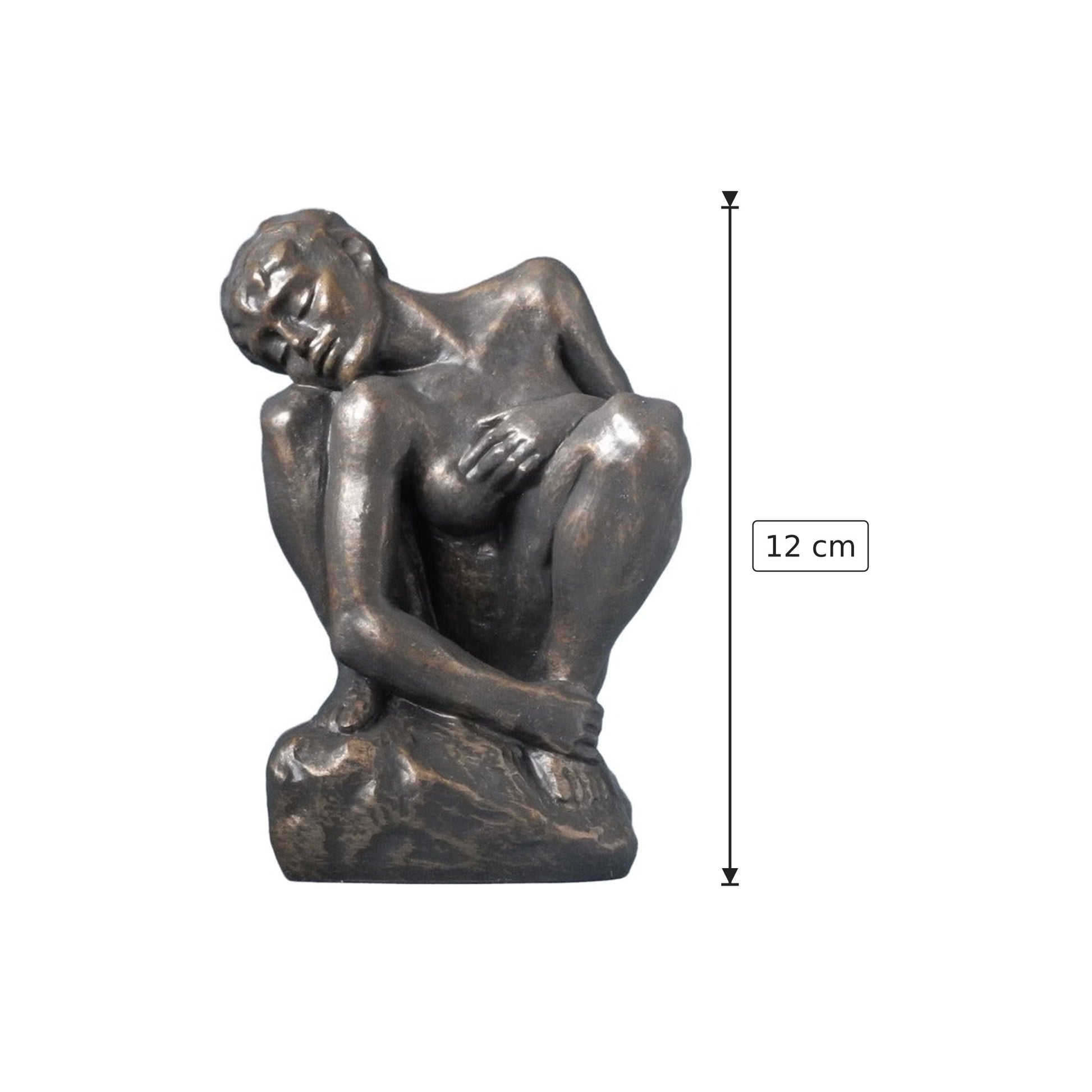 Auguste Rodin - Donna accovacciata - h 12 cm - Scultura 3D - Fatta e Dipinta a Mano