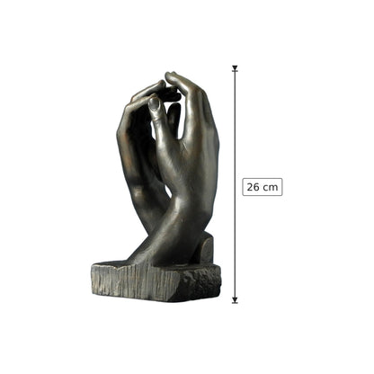 Auguste Rodin - La cattedrale - h 26 cm - Scultura 3D - Fatta e Dipinta a Mano