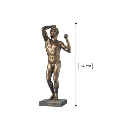 Auguste Rodin - L'era del bronzo - h 24 cm - Scultura 3D - Fatta e Dipinta a Mano