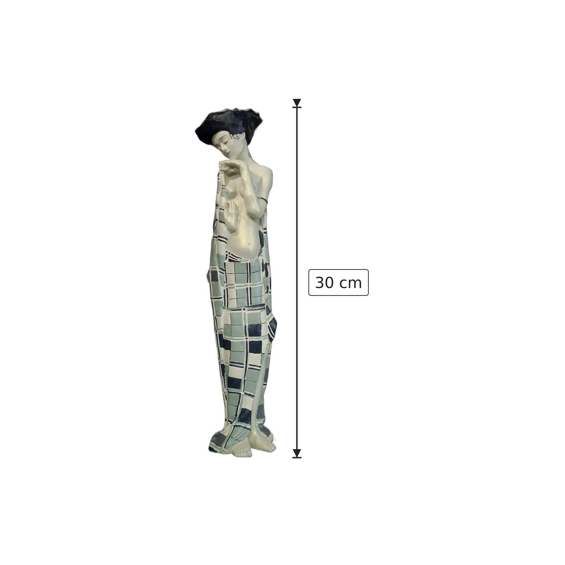 Egon Shiele - Gerti - h 30 cm - Scultura 3D - Fatta e Dipinta a Mano