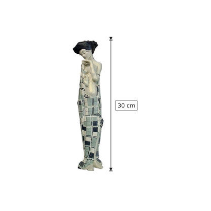 Egon Shiele - Gerti - h 30 cm - Scultura 3D - Fatta e Dipinta a Mano