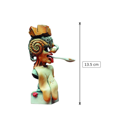 Salvador Dalì - Ritratto di Picasso - h 13.5 cm - Scultura 3D - Fatta e Dipinta a Mano