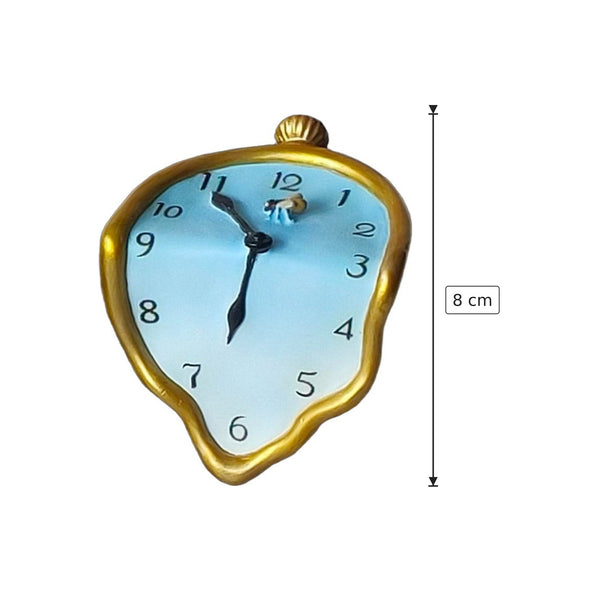 Salvador Dalì - Orologio - h 8 cm - Scultura 3D - Fatta e Dipinta a Mano