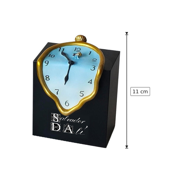 Salvador Dalì - Orologio con base - h 11 cm - Scultura 3D - Fatta e Dipinta a Mano