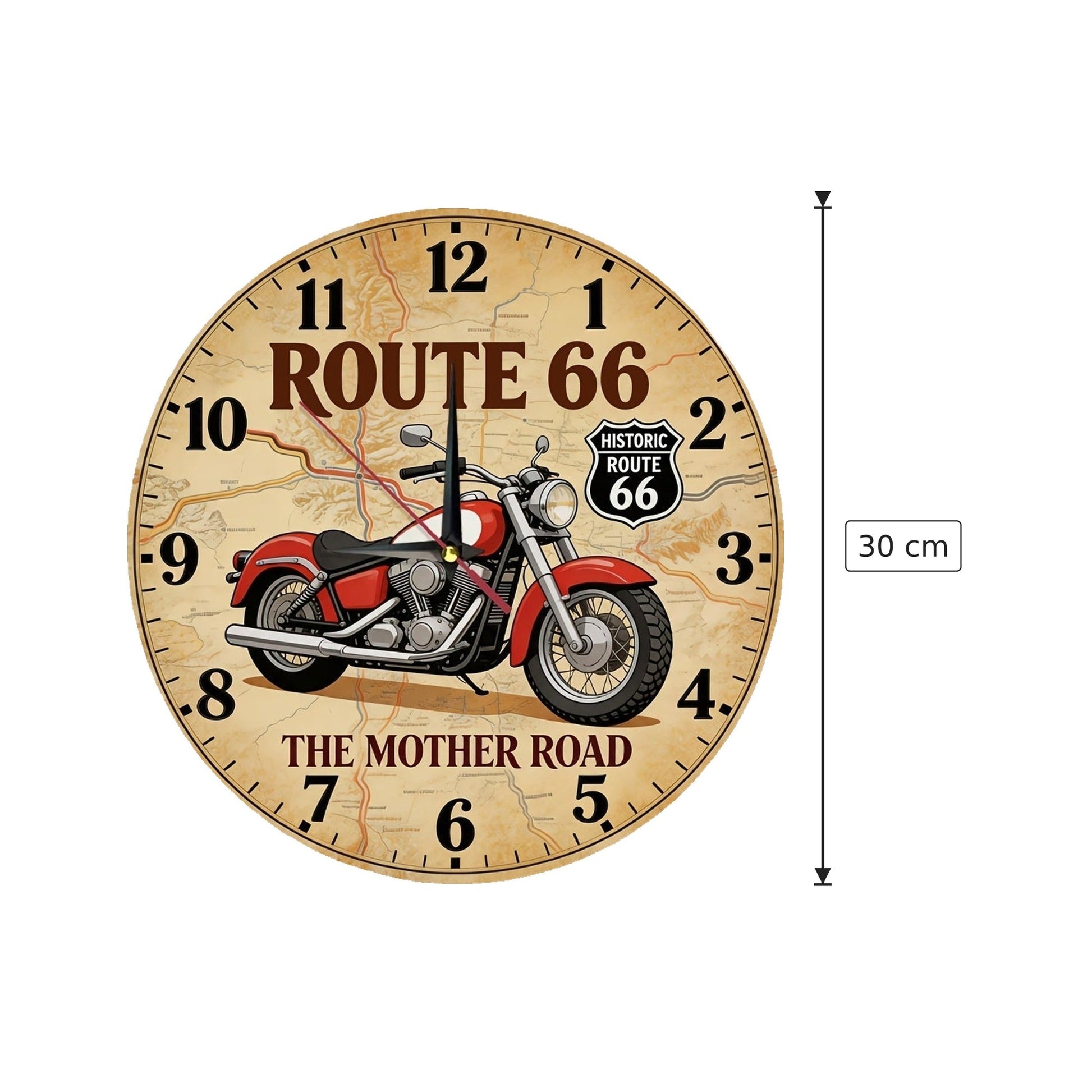 Orologio da parete decorativo retrò Ø30 cm