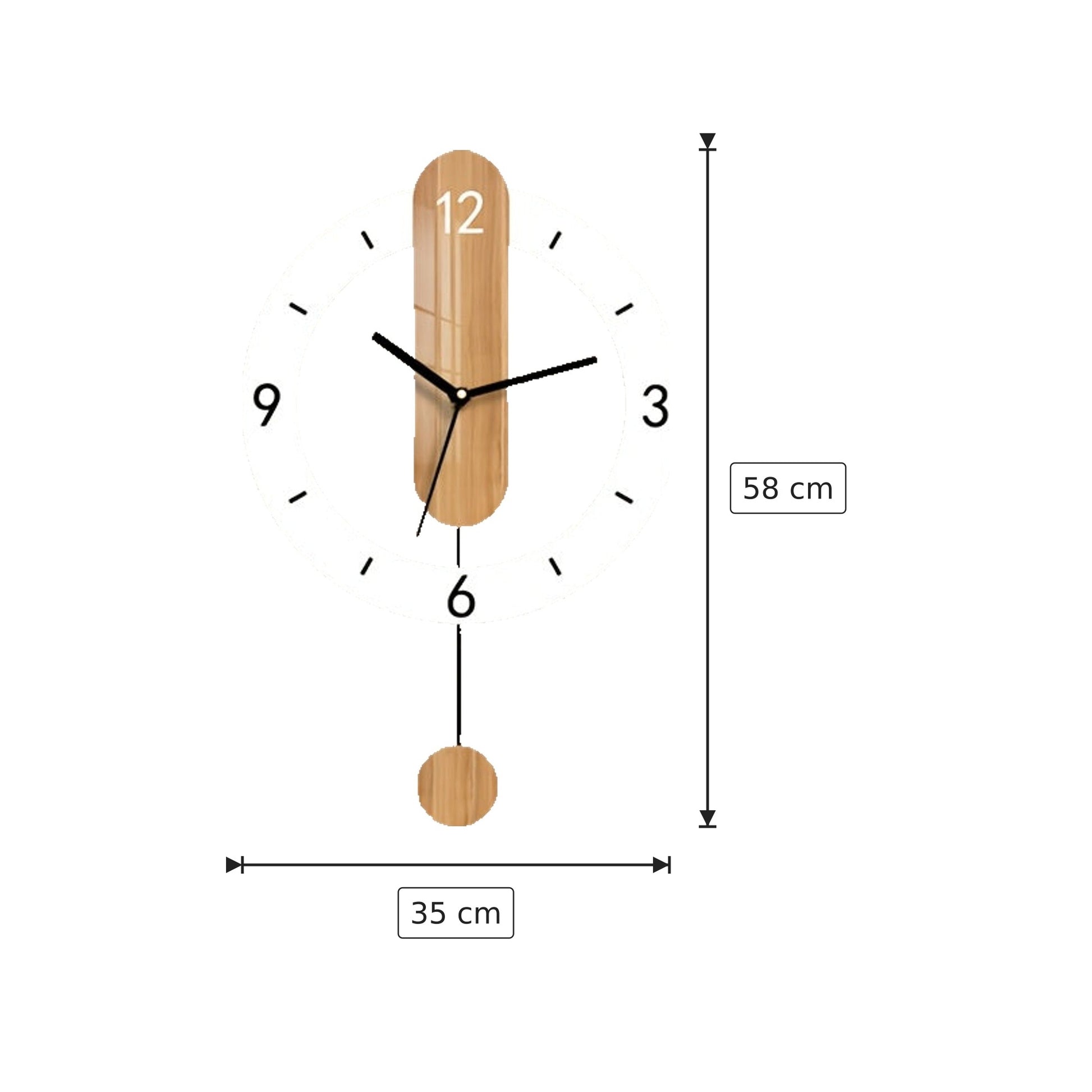 Orologio da Parete Nordico 2025 - 35×58 cm