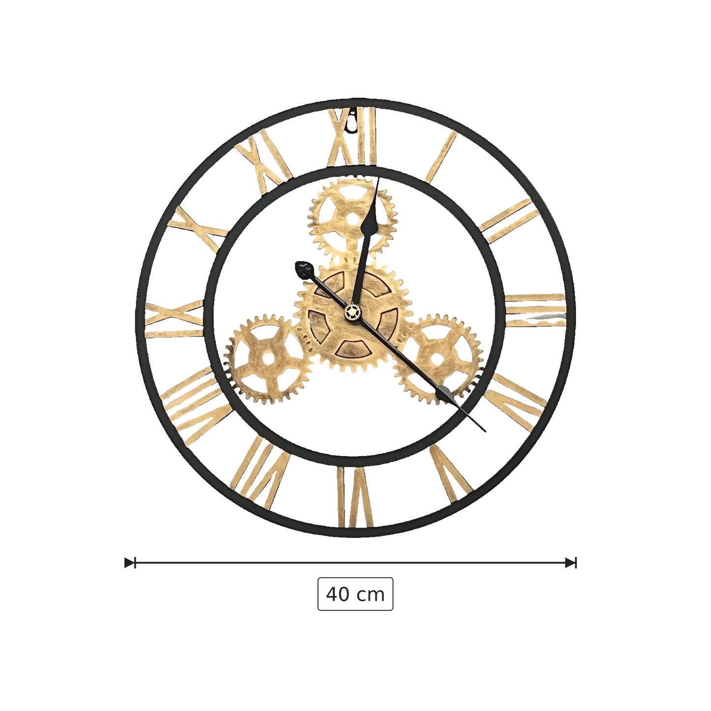 Orologio da parete silenzioso color ottone antico Ø40 cm