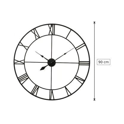 Orologio da parete in ferro - 90 cm Nero