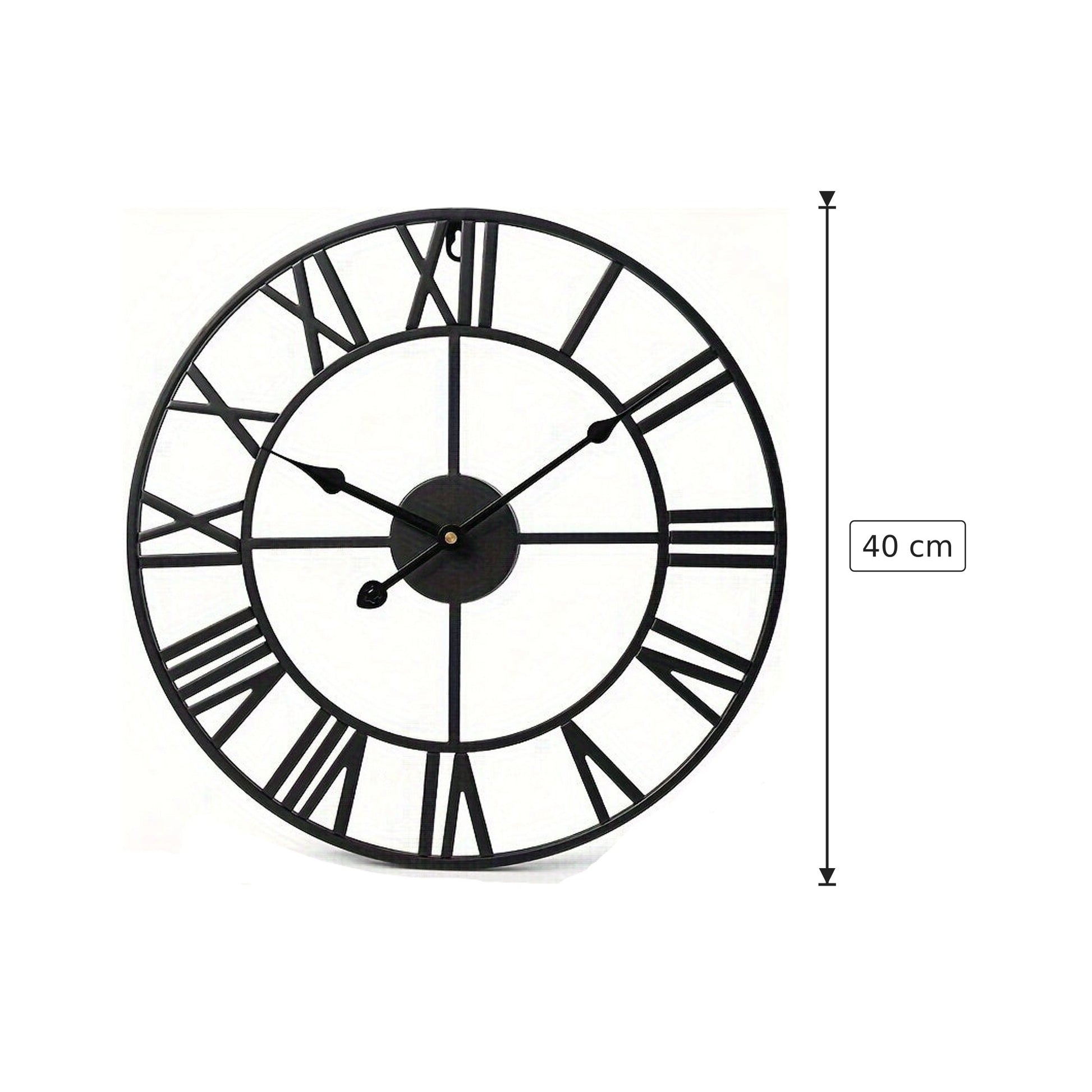 Orologio da parete in ferro nerro - Ø40 cm