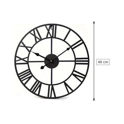 Orologio da parete in ferro nerro - Ø40 cm