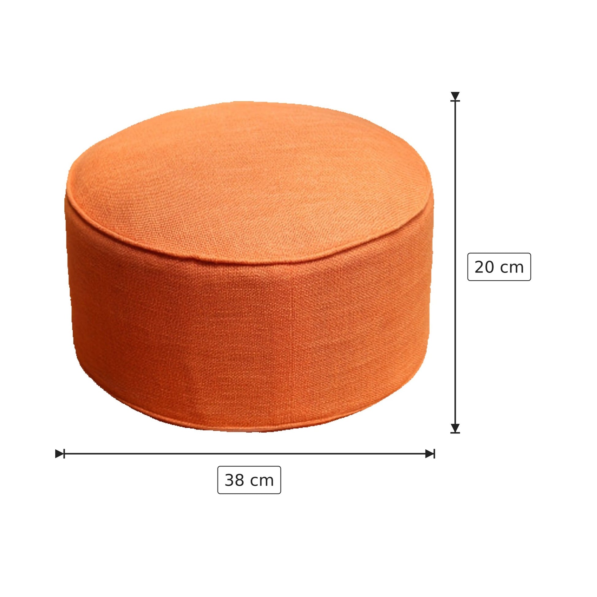 Cuscino da Pavimento Ø38x20 cm - Arancione
