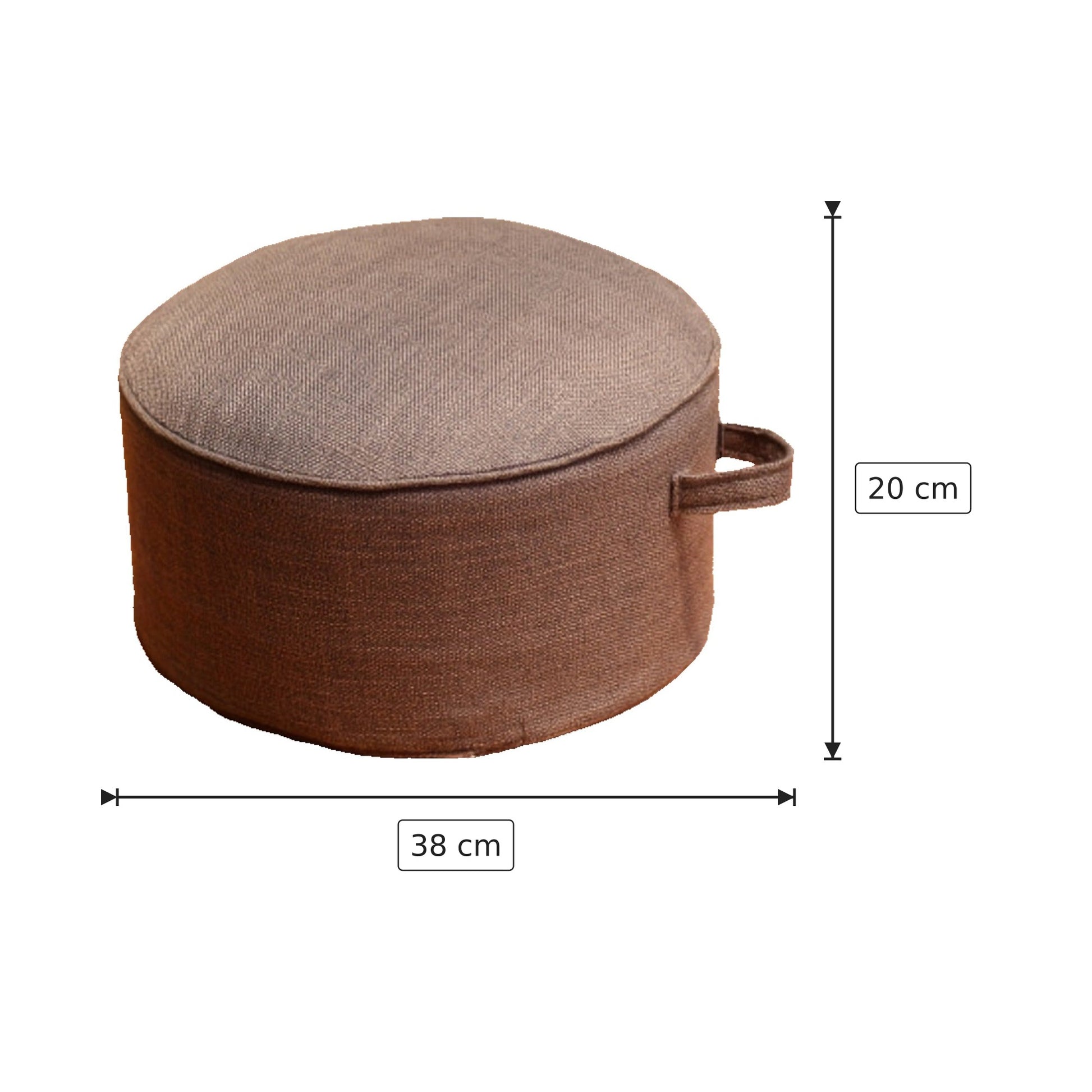 Cuscino da Pavimento Ø38x20 cm - Marrone