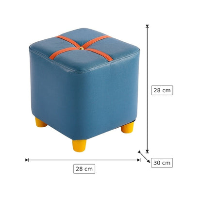 Pouf Cubo Imbottito - Blu 28×28×30 cm