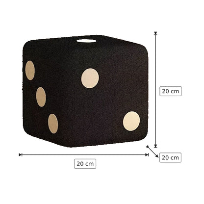 Sgabello Dado - Nero 20×20×20 cm