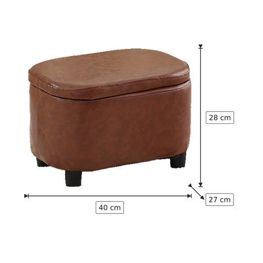 Sgabello Contenitore - Marrone 40×28×27 cm