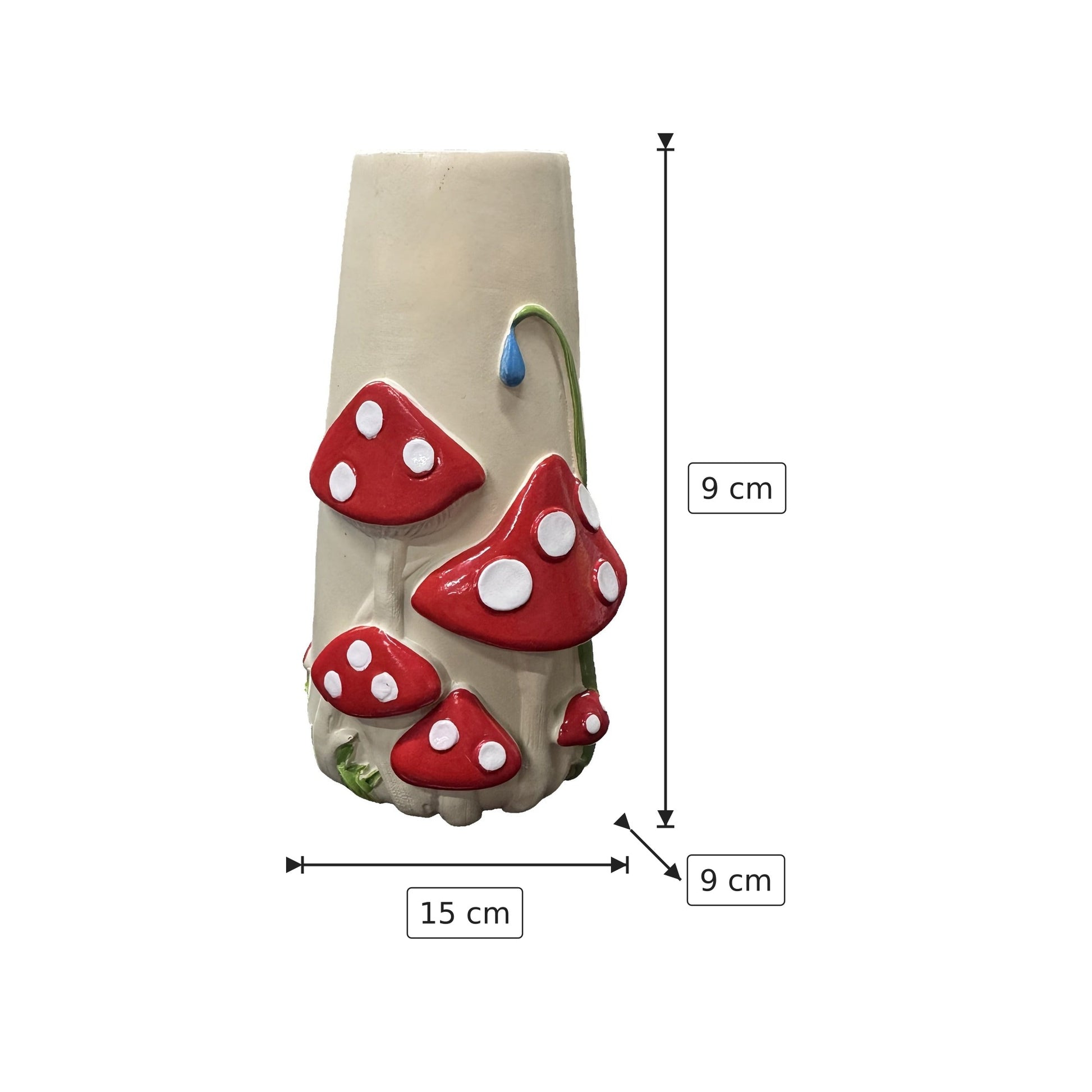 Vaso in ceramica 15x9x9 cm