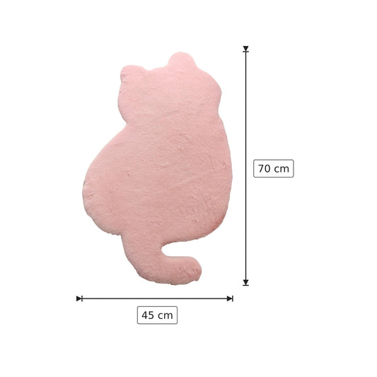 Tappeto Moderno a Forma di Gatto - Rosa - 45x70 cm - 60x85 cm