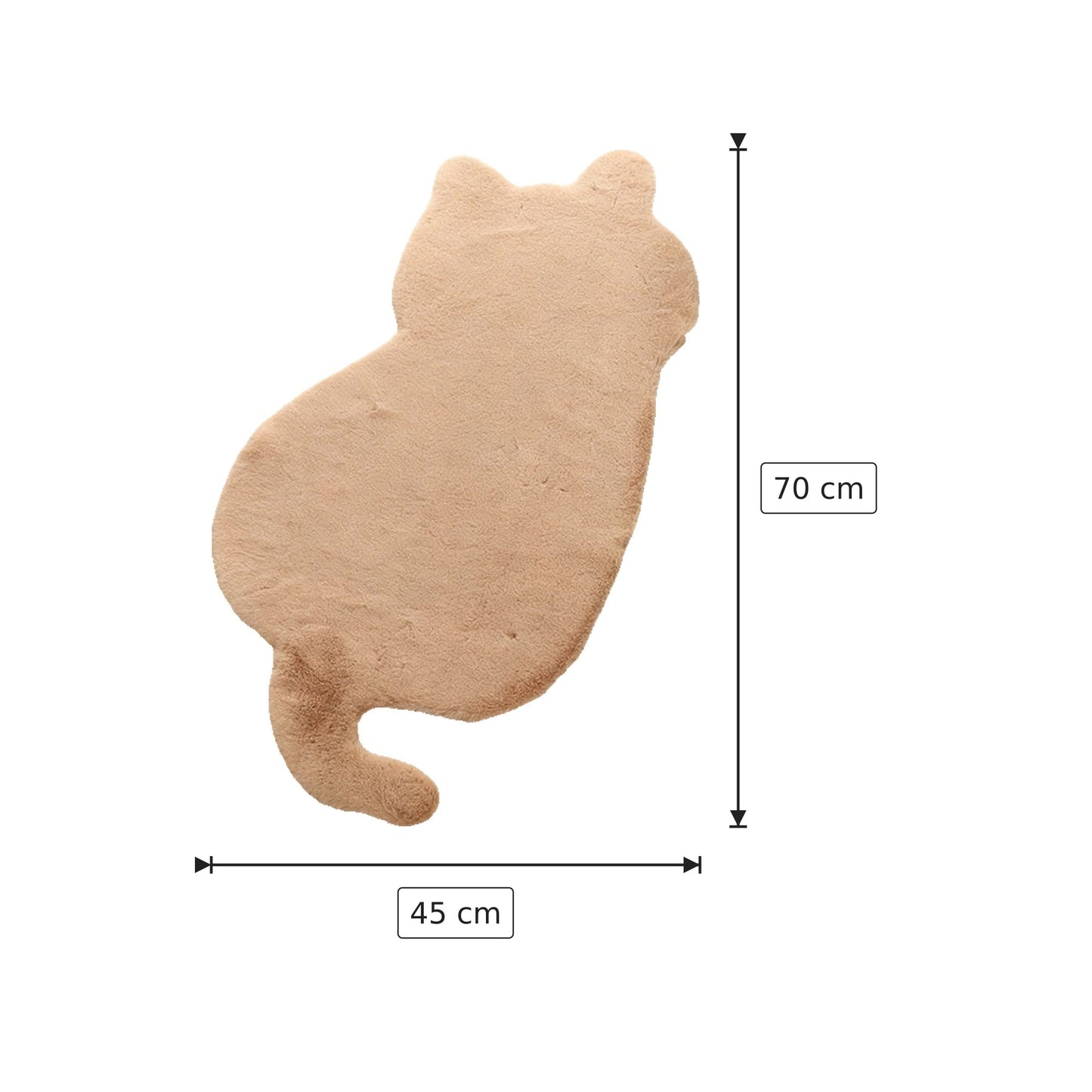 Tappeto Moderno a Forma di Gatto - Beige - 45x70 cm - 60x85 cm