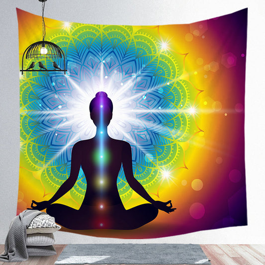 Arazzo Meditazione con chakra