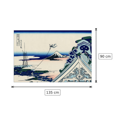 Asakusa Honganji temple - Hokusai Katsushika - cm 135x90 - Pannello in MDF