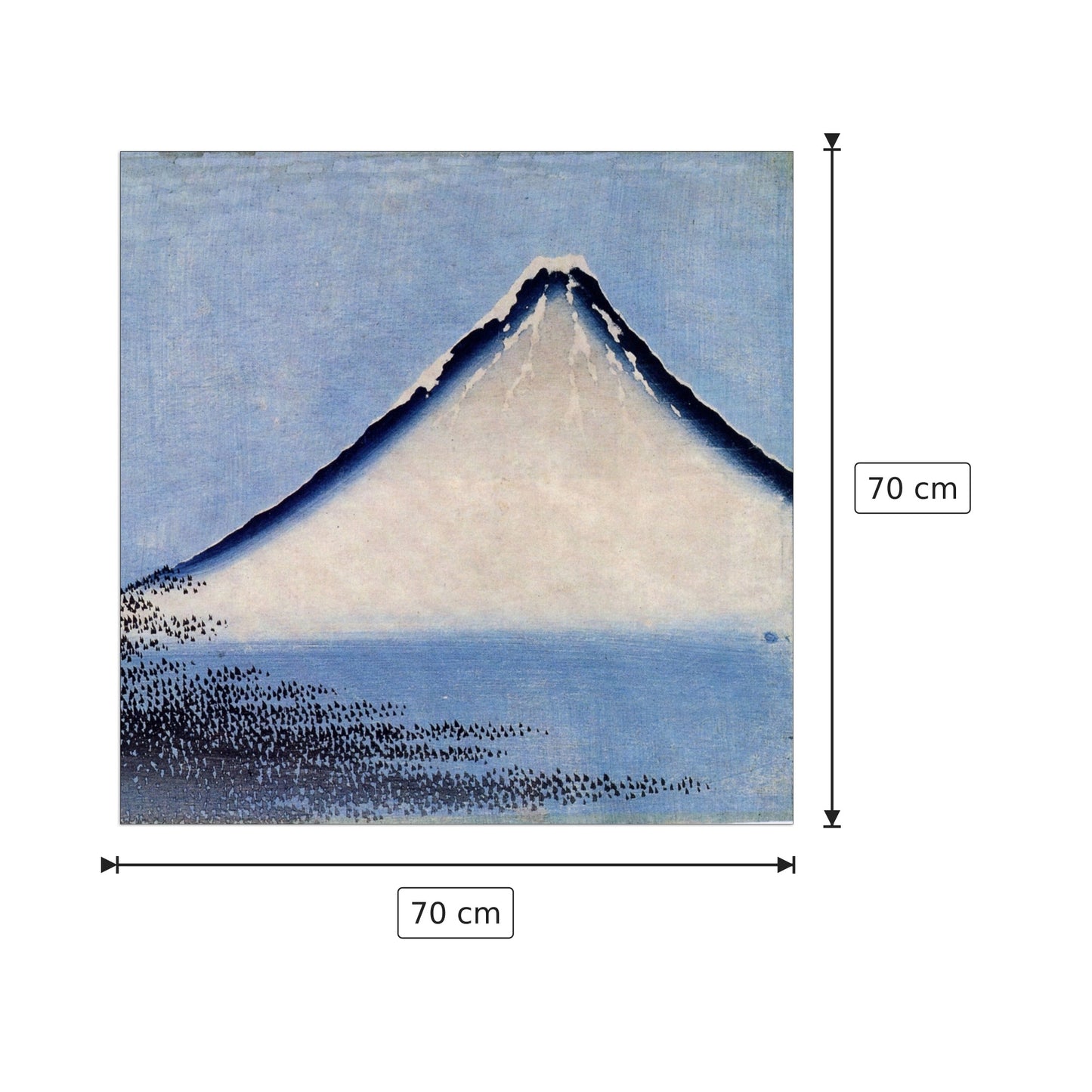 Mount Fuji [2] - Hokusai Katsushika - cm 70x70 - Pannello in MDF