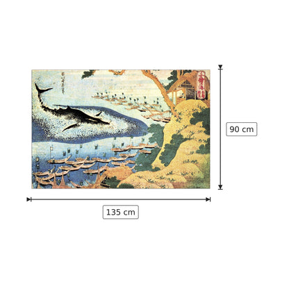 Ocean landscape and whale - Hokusai Katsushika - cm 135x90 - Pannello in MDF