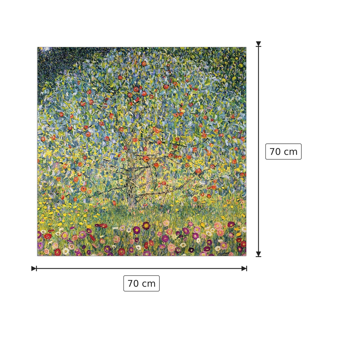 Apple Tree - Klimt Gustav - cm 70x70 - Pannello in MDF