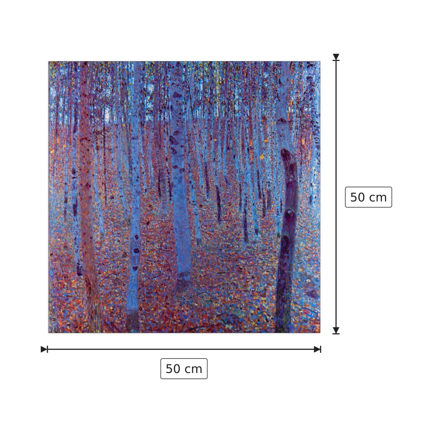 Beech Forest - Klimt Gustav - cm 50x50 - Pannello in MDF