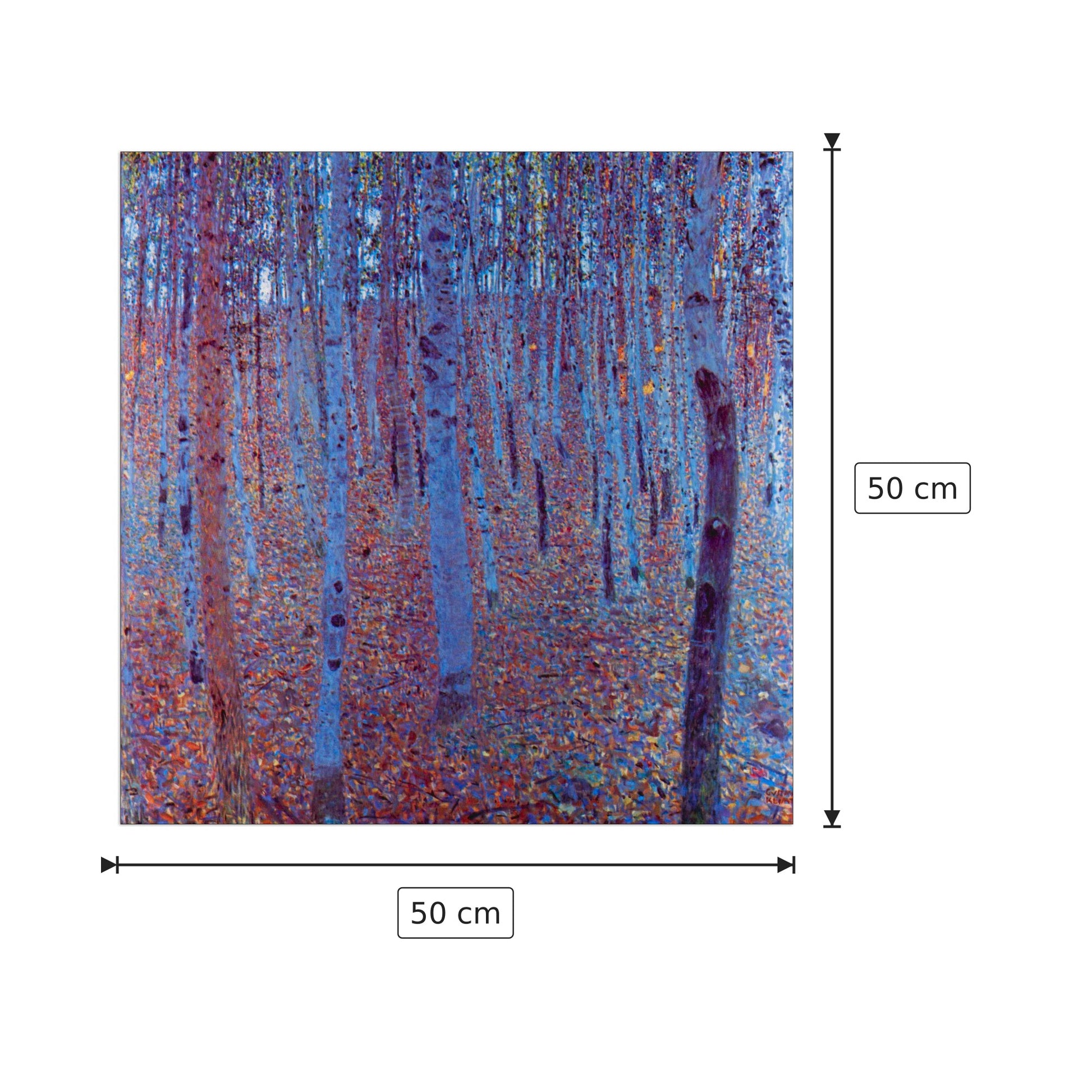 Beech Forest - Klimt Gustav - cm 50x50 - Pannello in MDF