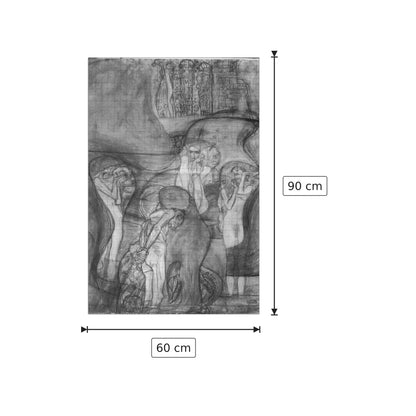 Composition draft of the law faculty image - Klimt Gustav - cm 60x90 - Pannello in MDF