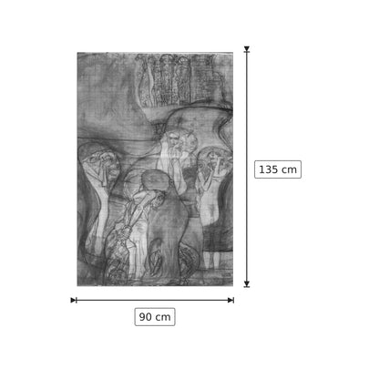 Composition draft of the law faculty image - Klimt Gustav - cm 90x135 - Pannello in MDF