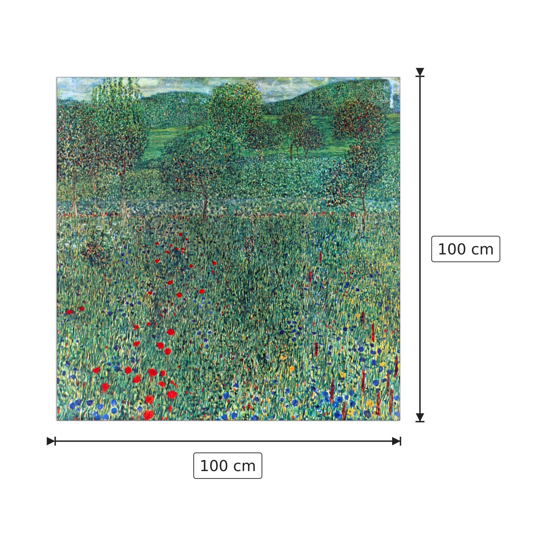 Female act with Animals - Klimt Gustav - cm 100x100 - Pannello in MDF
