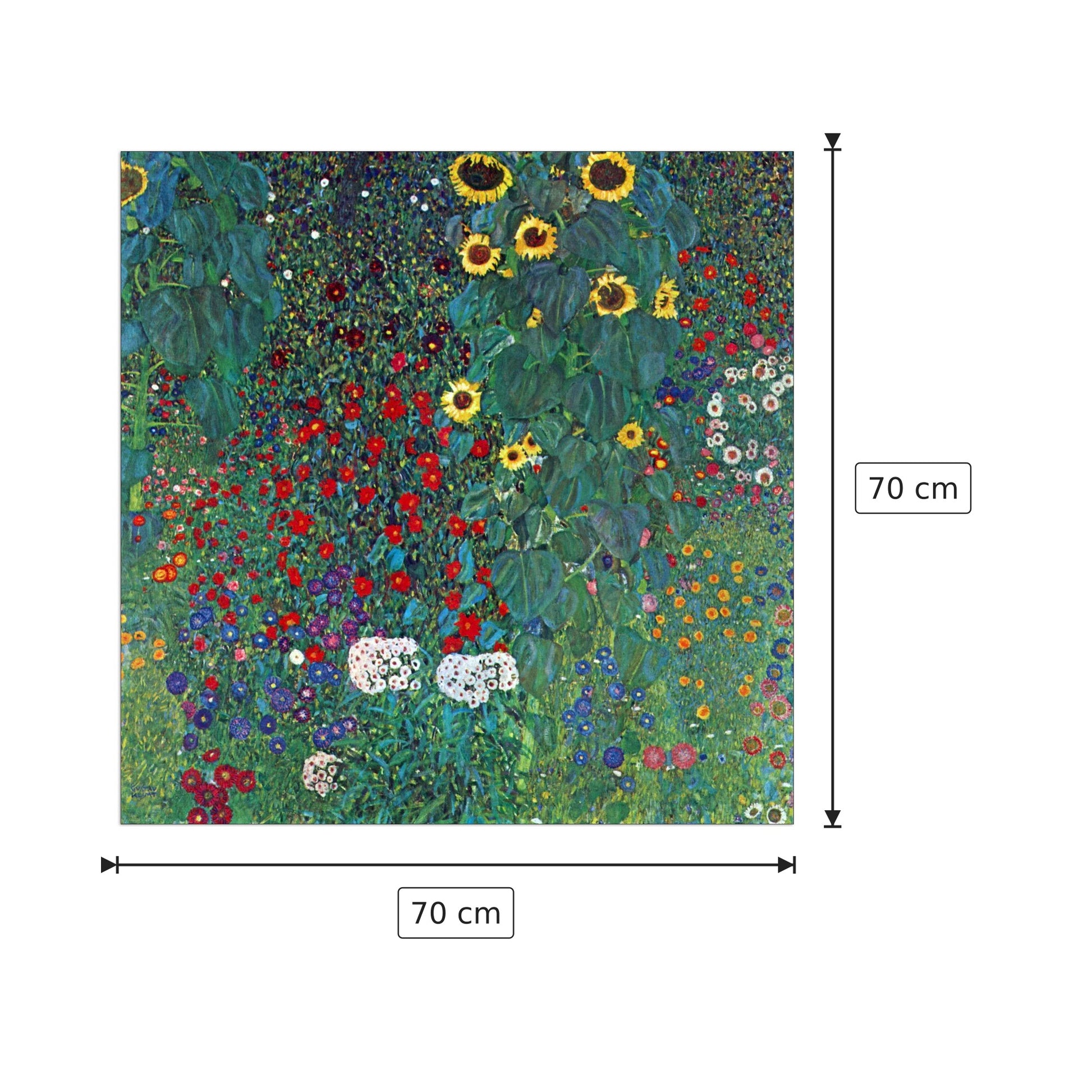 Garden with Crucifix 2 - Klimt Gustav - cm 70x70 - Pannello in MDF