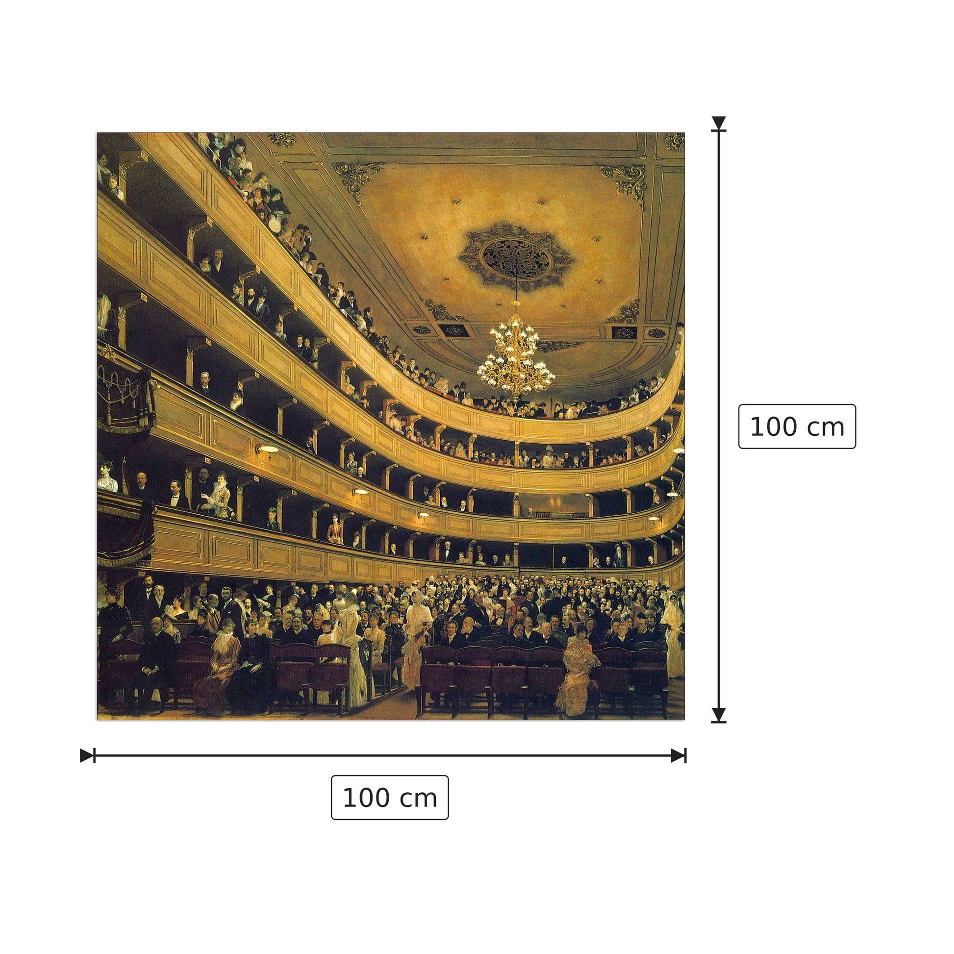 Hall - Klimt Gustav - cm 100x100 - Pannello in MDF