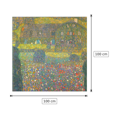 House in Attersee - Klimt Gustav - cm 100x100 - Pannello in MDF