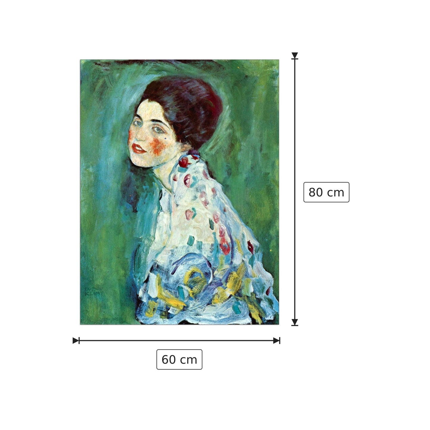 Portrait of a Lady - Klimt Gustav - cm 60x80 - Pannello in MDF